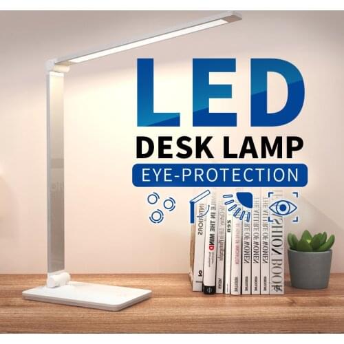 LED Table Lamp Desk Lamp Stepless Dimmable Reading Office Foldable Rotatable Touch Switch DC 5V USB Ngiht Light Desk Lamps