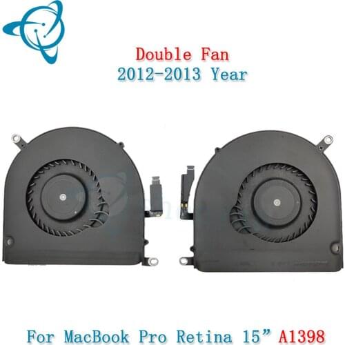 Laptop A1398 Right and Left Side CPU Cooler Cooling Fan for MacBook Pro Retina 15" A1398 2012 2013 Year 923-0091 923-0092