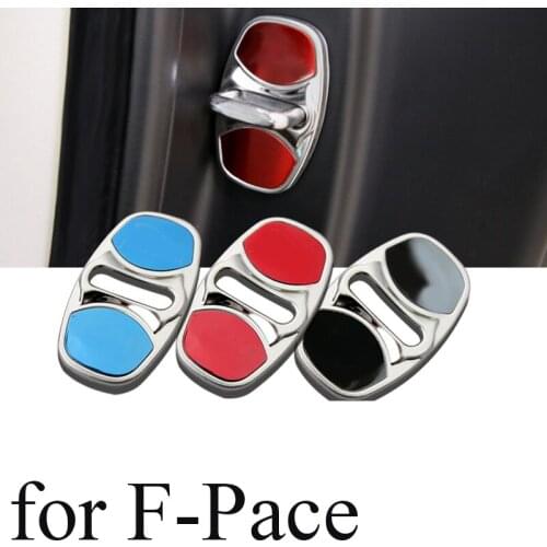 3 colors stainless steel door lock protective covers for Jaguar f-pace f pace fpace SUV
