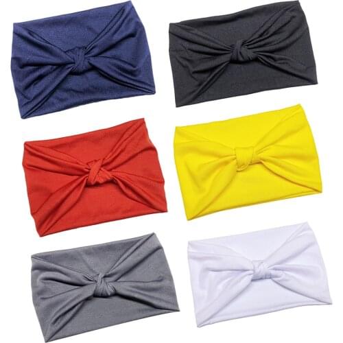 6-Pack Womens Yoga Fashion Workout Running Wide Turban Knot Headbands