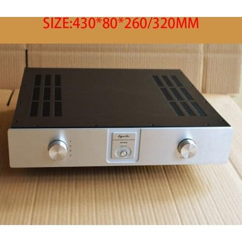 430*80*260 /320MM A4308 Aluminum Panel Amplifier Chassis Preamplifier Case AMP Enclosure Standard DIY Case Amplifier Box Shell