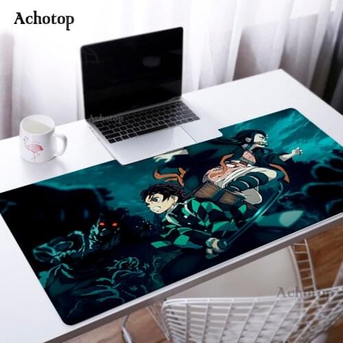 Anime Demon Slayer Kimetsu No Yaiba Large Gaming Mouse Pad XXL PC Gamer Computer Overlock Rubber Mousepad Desk Keyboard Mat