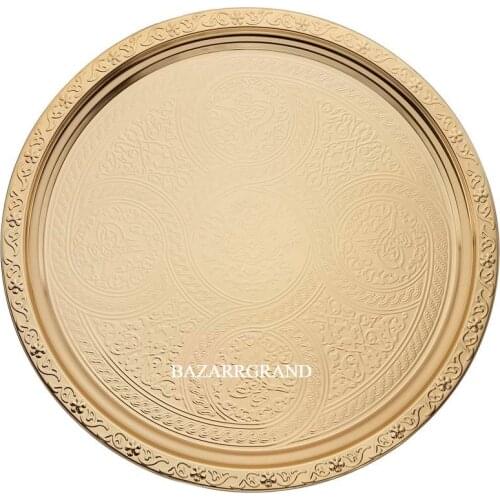 Coffee Time Off From Istanbul Market Decorative TRAY SIX FLAT METAL From quality Great choice of those who understand Authentic