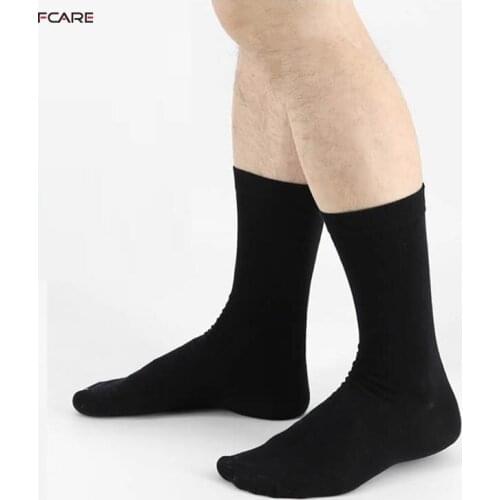Fcare 8PCS=4 pairs long leg black, dark gray and navy 40, 41, 42 cotton men dress socks business socks