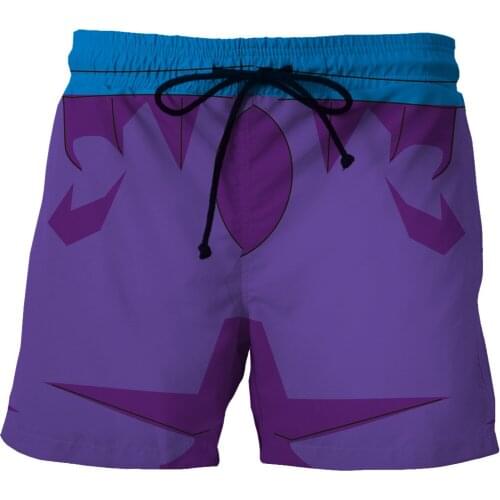 Purple Blue 3D Mens Summer Light Shorts S To 6xL Running Jogging Beach Shorts With Pockets Two Side