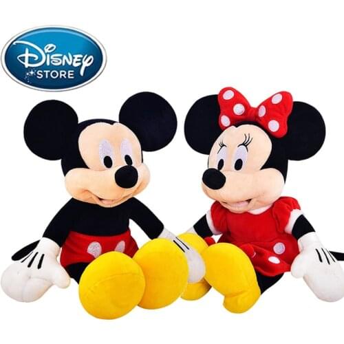 Disney Plush Toys Original Mickey Mouse And Minnie Animal Stuffed Dolls PP Cotton Doll Birthday Christmas Gift for Kids