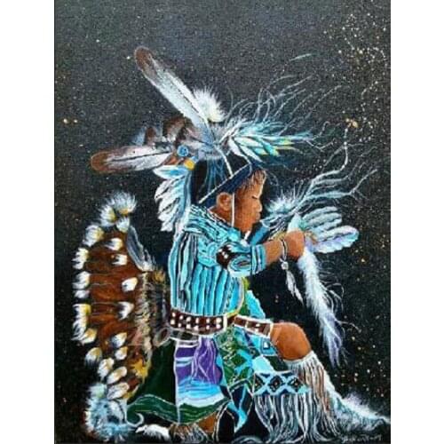 Indian boy new Diy diamond painting feather pattern diamond painting rhinestone diamond painting embroidery cross stitch