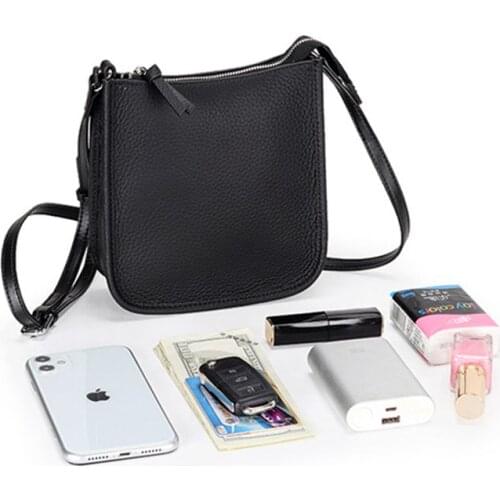 Leather bucket bag womens summer bag new net Red Bull leather small bag advanced feeling mobile phone bag hundred slanted bag