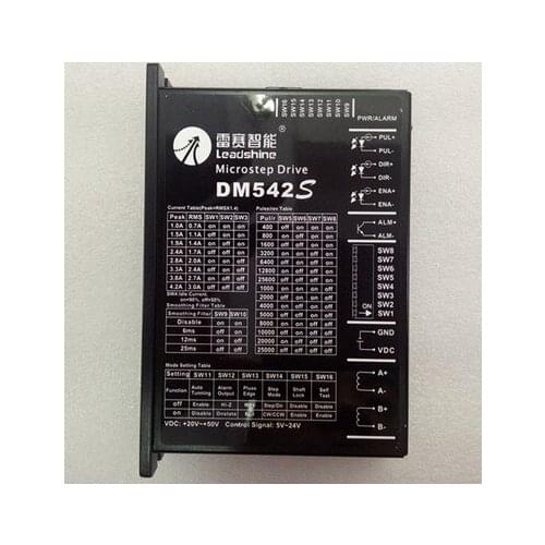 Leadshine New 2-phase Digital Stepper Drives DM542S add more functions Auto Tunning 5-24V signal CW/CCW choose suit NEMA23 motor