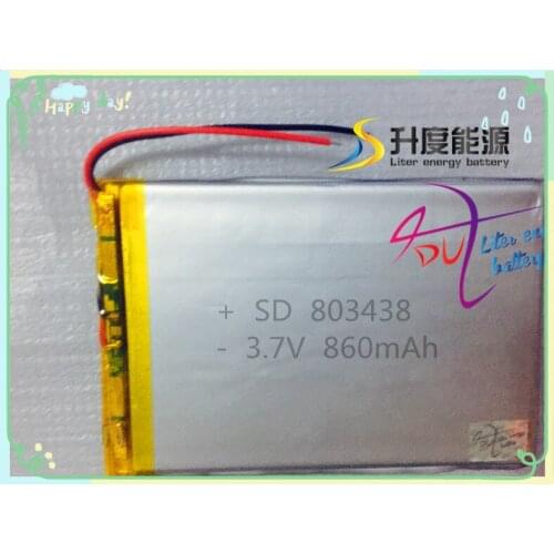 SD small capacity battery lithium 803438 860mAh