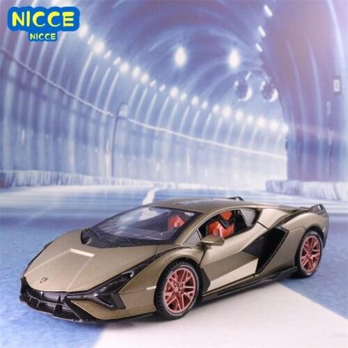Nicce 1:24 Lamborghinis Sian FKP37 Car Sports Car Model Diecast Sound Super Racing Lifting Tail Hot Car Wheel For Children Gifts