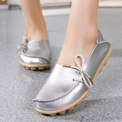 Genuine leather shoes for women, moccasins, leisure shoes for women, Womens flats, 2021 Spring, new arrival sports shoes