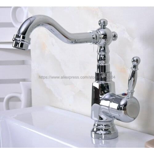 Deck mounted Polished Chrome finish bathroom Faucet basin mixer tap Hot and cold water tap Nnf924