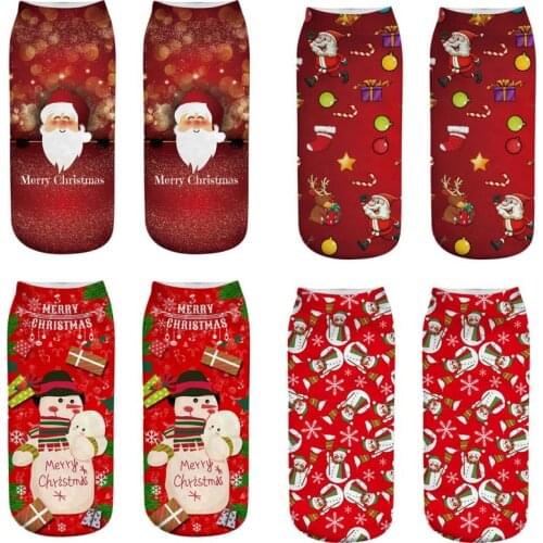 1pair Merry Christmas cotton socks Christmas decorations for home gift sock natal Noel Kerst new year gift stocking xmas