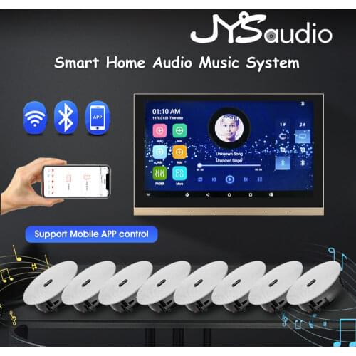 Smart 10" Touch Screen WiFi In Wall Amplifier Bluetooth Fm Home Theater HiFi Stereo Subwoofer Sound Speaker Big Power Audio Kit