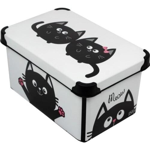 Modern Qutu Style Box Meow 10 L Decorative Storage Box