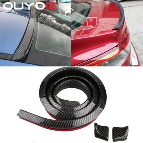 1.5M Car-Styling 5D Carbon Fiber Spoilers Styling DIY Refit Spoiler For Audi BMW Toyota Honda KIA Hyundai Opel Mazda Ford Skoda