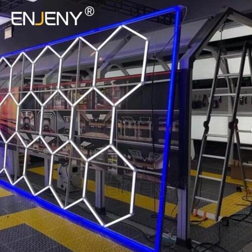 ST1028 best selling car inspection light Hot sale in Italy car care detailing 100-240V led hexagonal wall light