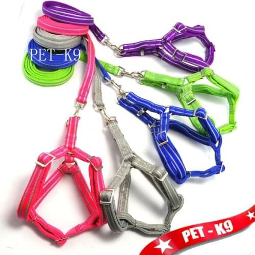 Reflective Durable dog Leash Heavy Duty & Adjustable Dog Harness Neoprene Padding Dog Harness for Small Medium & Large Dogs