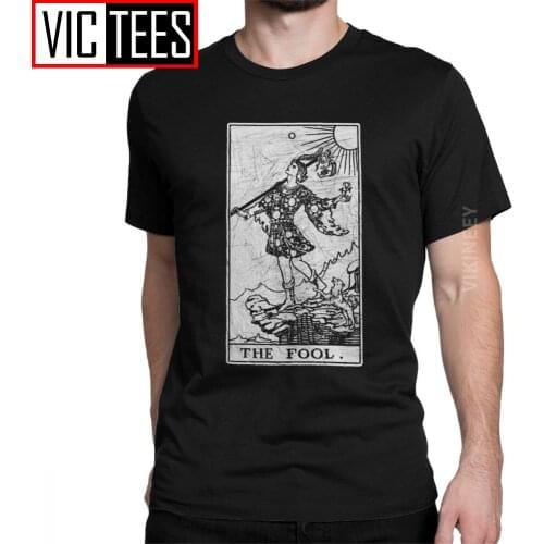 The Fool Tarot Card Major Arcana Fortune Telling Occult Mens Tshirt Unique T-Shirt Cotton Unique