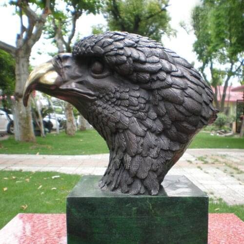 Large # Original # High-grade art 2020 office home shop bureau 3D Arabia Eagles decorative bronze ART statue -Business gift