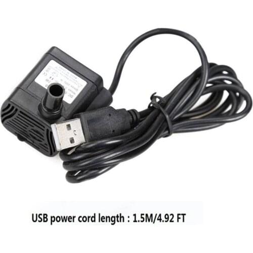 Ultra-quiet Mini Brushless USB Water Pump 5V 70cm Submersible Fountain Aquarium Circulating Multi Tools