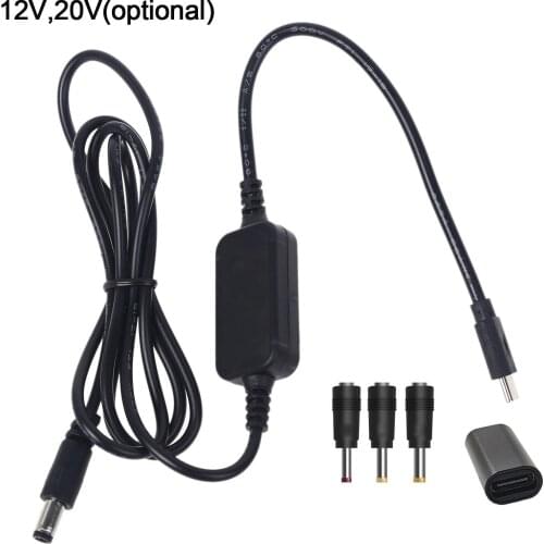 USB C Type C PD to 12V 20V 2.5/3.5/4.0/5.5mm Conveter Adapter Cable Cord for Wifi Router Laptop LED Light CCTV Camera