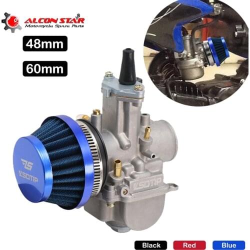Alconstar Motorcycle Parts 48mm 55mm 60mm Carburetor Air Filter Adapter For 90cc 110cc 2T Engine Pocket Bike Mini Dirt ATV Moto