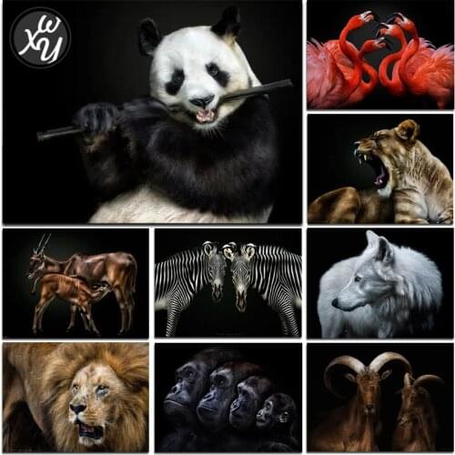 WEIWEI Full Diamond Painting Kits Animals Panda Lion Mosaic Cross Stitch Diamond Embroidery Picture of Rhinestone for Home Decor