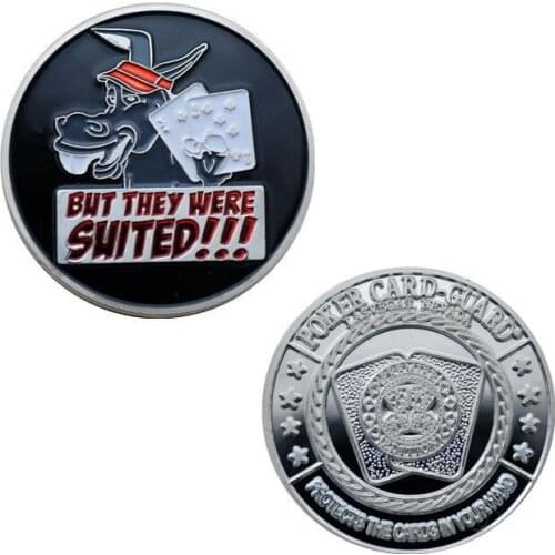 WR New Arrive High Quality Donkeys Lucky Poker Chips Casino Commemorative Coin Silver Replica Coin Best Gifts For Collection