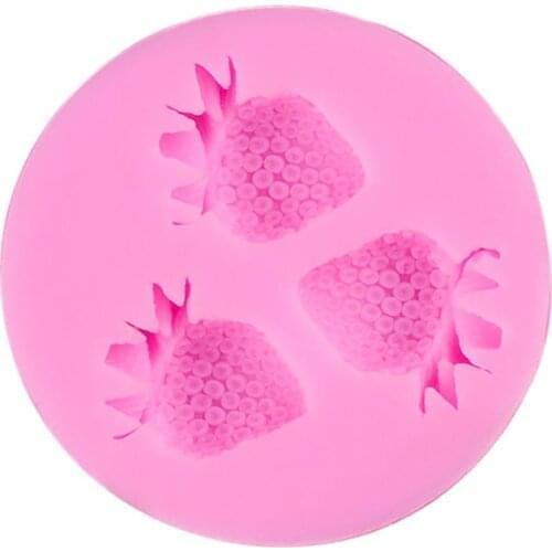 1PCS 3D Strawberry Fondant Mold Creative Cake Decoration Mold Strawberry Silicone Mold DIY Cake Mould Chocolate Mould Coxeer