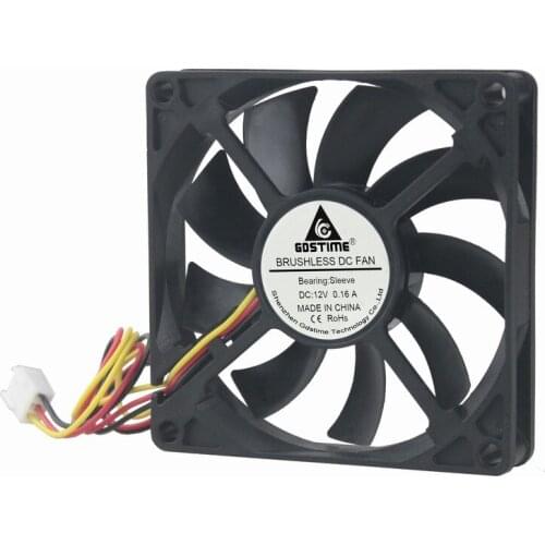 2 Pcs Gdstime DC 12V 3Pin FG 80mm*80mm*15mm PC Brushless Cooler Motor Cooling Fan 80mm x 15mm 8015S 8cm Three Wires