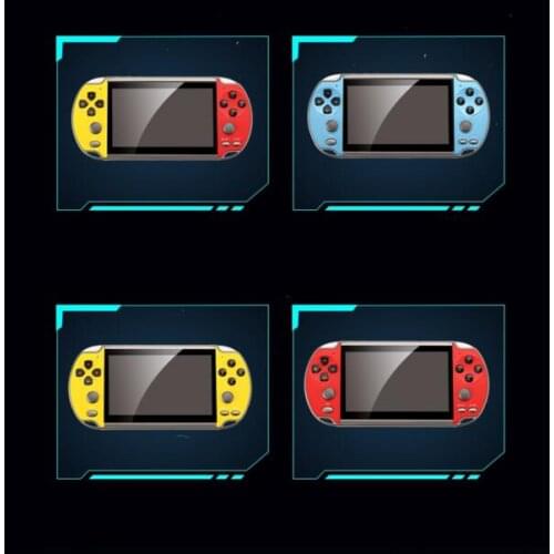 2 pcs Handheld Game Console Nostalgic 4.3 Inch HD Large Screen 8G Double-rocker X7 Classic Game Retro Mini Handheld MP5