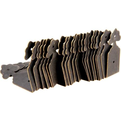20Pcs Antique Bronze Decorative Corner Brackets Furniture Desk Jewelry Gift Box Wooden Case Feet Leg Corner Protector Edge Cover