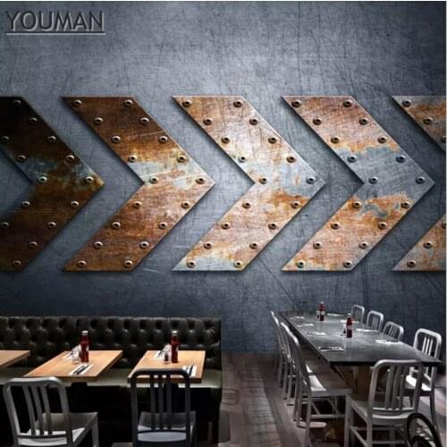 3d Photo Wallpaper Home Decor Stereo Metal KTV Bar Kitchen Wallpaper 3d Wall murals Black White Modern Custom Desktop Wall Paper