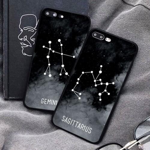 Twelve constellations Phone Cases For iPhone 11 12 Pro Max Mini Case For iPhone 8 6s 7 Plus X XR XS Max Soft Silicon Back Cover