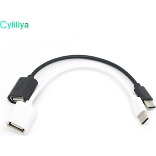 Cyliliya 500pcs Type C Otg Cable Type-C Usb C Cabel Adapter For Oneplus 3 Lg white black color wholesale