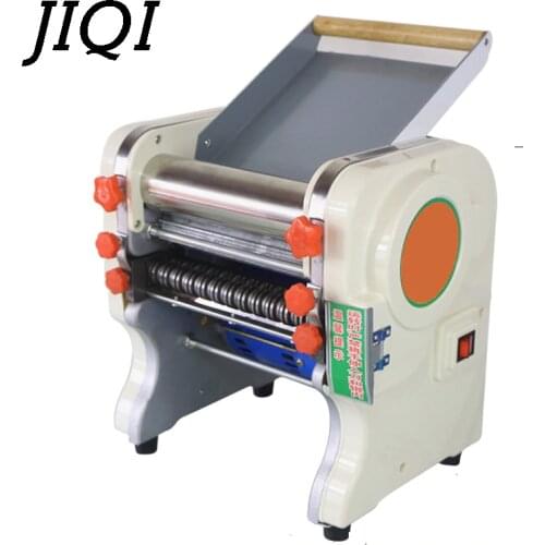 JIQI Electric Noodle Pressing Machine Commercial Stainless Steel Spaghett Noodle Maker Roller Dough Cutter Wonton Dumpling EU US