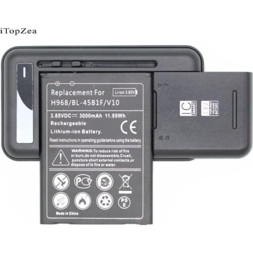 ITopZea BL-45B1F Replacement Battery +Universal USB Wall charger For LG V10 H968 H961N H900 H901 VS990 F600 F600L F600S F600K