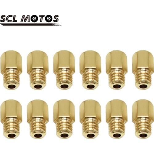 SCL MOTOS New 10/12pcs Main Nozzle Main Jet Kit Motorcycle Carburetor For MIKUNI VM TM TMX Carburetor #90-200 #210-320 #330-440