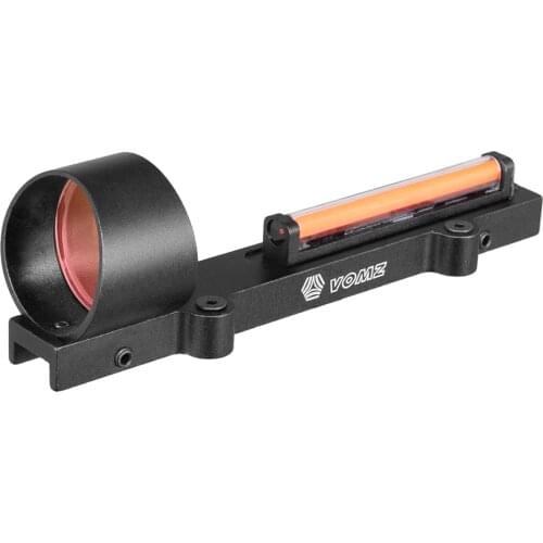 Red/Green Fiber Red Dot Sight 1x28 Collimator Sight Fit Shotguns Rib Rail Vent Rib/Rail Screw Mount Works WITHOUT Battery