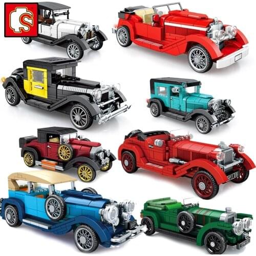 Sembo Blocks Classic Speed Car Champion Supercar Racing Moc Building Blocks Brick City Vehicle Educational Toys For Childern