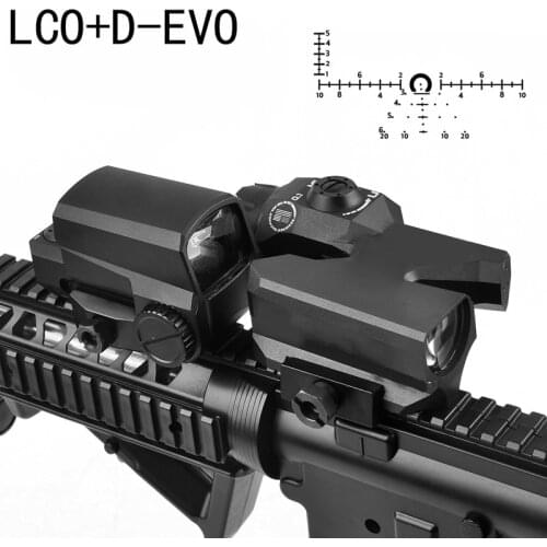 LCO & D-EVO Compound 1-6x Red Dot Sight & Reticle Lens Middle & Close Quarter Optic Scope Connect Sports Hunting Equipment