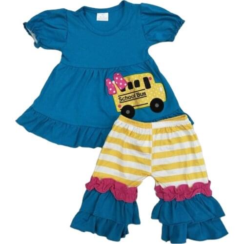 2020 hot sale kids designer clothes girls summer sets boutique kids girls clothes outfit back to school boutique outfits rts