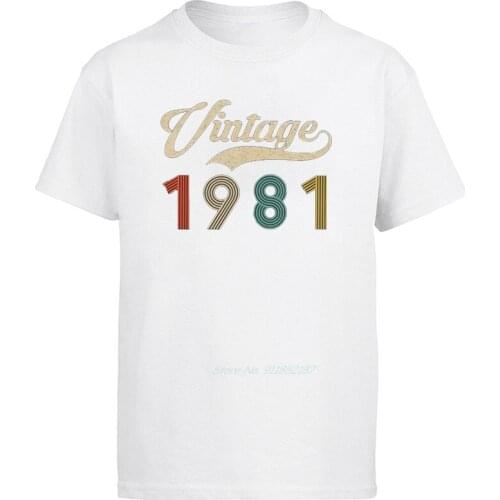 Retro Vintage 1981 40th Birthday Tshirt Men Classic 40Year Old Tees Short Sleeve Casual T Shirt Harajuku Gift tshirt