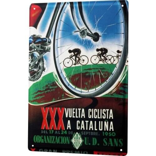 SINCE 2004 Tin Sign Metal Plate Decorative Sign Home Decor Plaques Sports Bike Race Cataluna 1950