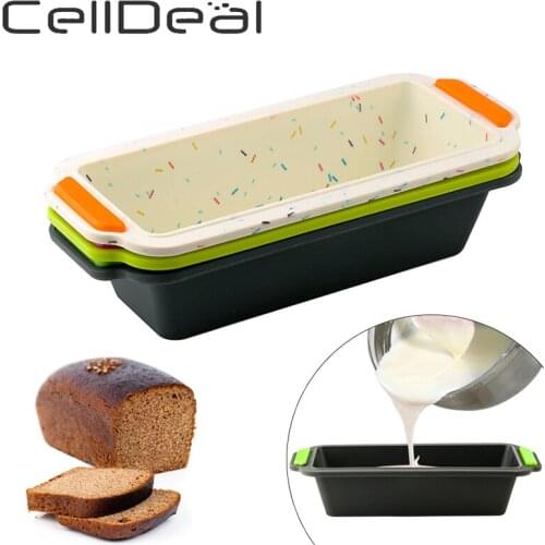 Rectangular Silicone Bread Pan Mold Toast Bread Mold Cake Tray Long Square Cake Mould Bakeware Non-stick Baking Tools
