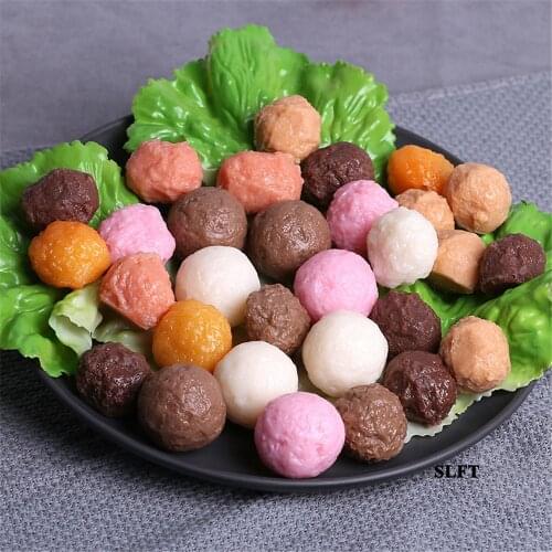 Kitchen hotel restaurant store shop decoration artificial food display props fake simulation beef shrimp fish balls model