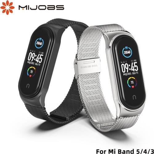 For Mi Band 5 Strap Global Metal Bracelet for Xiaomi Miband 5 Wristband for Mi Band 4 Pulseira Miband 3 Bracelet for Mi 5 Band