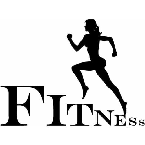 Sports Women Wall Sticker Gym Fitness Sign Vinyl Wall Decals Exercise Motivation Removable Murals Running Sports Poster Decorati